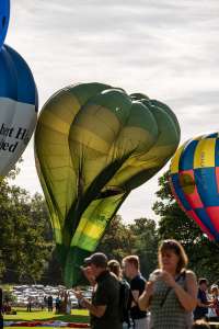 G-BRRR hot air balloon, a Cameron V-77, seen at Horningsham, Wiltshire, United Kingdom on 14 September 2019. Photograph by Dave