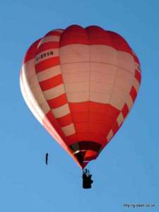 G-BRVN hot air balloon, a Thunder AX7-77. Photograph by Balloon Spotters Archive