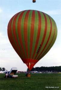 G-BRWH hot air balloon, a Cameron N-77. Photograph by G Duke