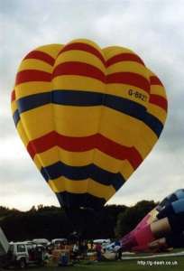 G-BRZT hot air balloon, a Cameron V-77. Photograph by G Duke