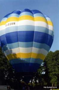 G-BSBN hot air balloon, a Thunder AX7-77. Photograph by G Duke