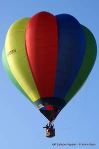 G-BSEH hot air balloon, a Cameron V-77. Photograph by Kevin Boon