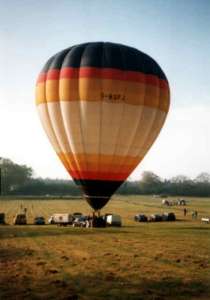 G-BSFJ hot air balloon, a Thunder AX8-105. Photograph by Paul Coman