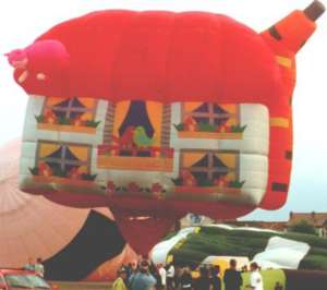 G-BSFO hot air balloon, a Cameron HOUSE-60. Photograph by Chris Lane