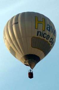G-BSGP hot air balloon, a Cameron N-65. Photograph by Mel Kirby