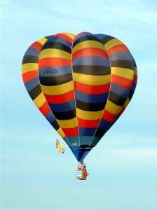 G-BSKD hot air balloon, a Cameron V-77. Photograph by Balloon Spotters Archive