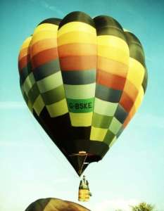 G-BSKE hot air balloon, a Cameron O-84. Photograph by Mel Kirby