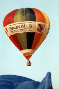 G-BSKU hot air balloon, a Cameron O-84. Photograph by Paul Coman