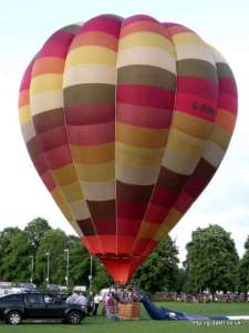 G-BSMK hot air balloon, a Cameron O-84. Photograph by Balloon Spotters Archive