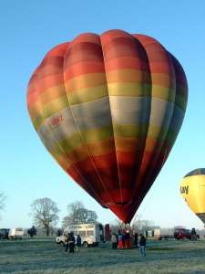 G-BSNZ hot air balloon, a Cameron O-105. Photograph by Balloon Spotters Archive