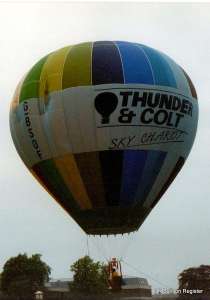 G-BSOF hot air balloon, a Thunder AND Colt Colt 25A. Photograph by G Duke