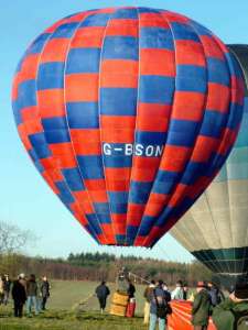 G-BSON hot air balloon, a Green S-25. Photograph by Balloon Spotters Archive
