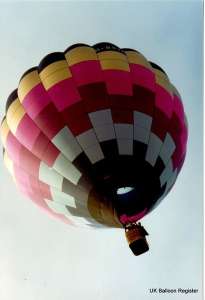 G-BSTK hot air balloon, a Thunder AX8-90. Photograph by G Duke
