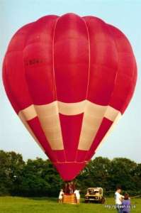 G-BSWJ hot air balloon, a Cameron O-77. Photograph by G Duke