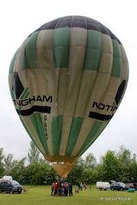 G-BSWY hot air balloon, a Cameron N-77. Photograph by Balloon Spotters Archive