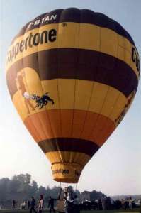 G-BTAN hot air balloon, a Thunder AX7-65Z. Photograph by Bill Teasdale