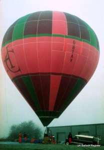 G-BTAV hot air balloon, a Thunder AND Colt Colt 105A. Photograph by Mel Kirby