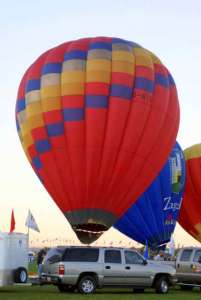G-BTBB hot air balloon, a Thunder AX8-105 S2. Photograph by Richard Gahan