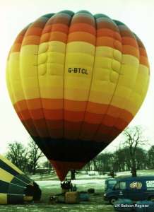 G-BTCL hot air balloon, a Cameron A-210. Photograph by Mel Kirby