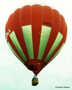 G-BTFZ hot air balloon, a Cameron A-120. Photograph by Mel Kirby