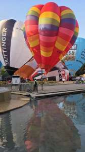 G-BTHF hot air balloon, a Cameron V-90. Photograph by Dave