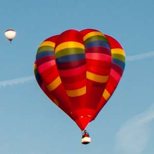 G-BTHF hot air balloon, a Cameron V-90, seen at Leigh Woods, North Somerset, United Kingdom on 8 August 2014. Photograph by Dave