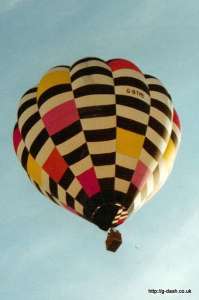 G-BTME hot air balloon, a Cameron O-120. Photograph by G Duke