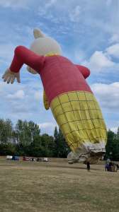 Rupert hot air balloon G-BTML, a Cameron Rupert BEAR-90 (bear, character), seen at Telford, Telford and Wrekin, United Kingdom on 24 August 2025. Photograph by Dave