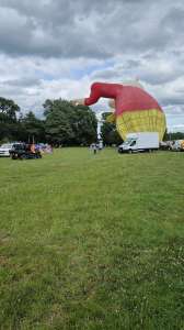 Rupert hot air balloon G-BTML, a Cameron Rupert BEAR-90 (bear, character), seen at Arrow, Warwickshire, United Kingdom on 31 May 2025. Photograph by Dave