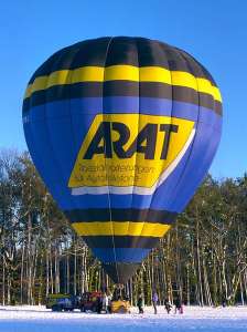 G-BTMU hot air balloon, a Thunder AX8-105 S2. Photograph by H-P Wohlfarth