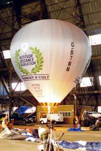 G-BTNN hot air balloon, a Thunder AND Colt Colt 21A. Photograph by Mike Clarke