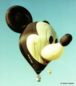 G-BTRB hot air balloon, a Thunder AND Colt Colt Mickey Mouse. Photograph by Mel Kirby