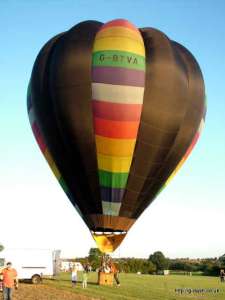 G-BTVA hot air balloon, a Thunder AX7-77. Photograph by Balloon Spotters Archive