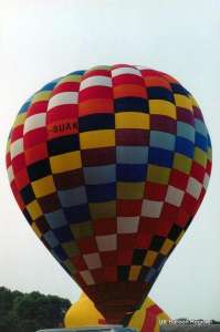 G-BUAK hot air balloon, a Thunder AX8-105 S2, added to the archive 7 September 2026. Photograph by Balloon Spotters Archive
