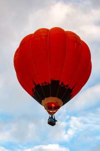 G-BUEI hot air balloon, a Thunder AX8-105, seen at Leigh Woods, North Somerset, United Kingdom on 9 August 2015. Photograph by Dave