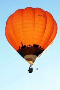 G-BUEI hot air balloon, a Thunder AX8-105, added to the archive 7 September 2026. Photograph by Balloon Spotters Archive