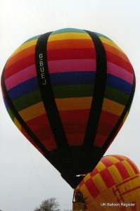 G-BUEJ hot air balloon, a Thunder AND Colt Colt 77B, added to the archive 7 September 2026. Photograph by Balloon Spotters Archive