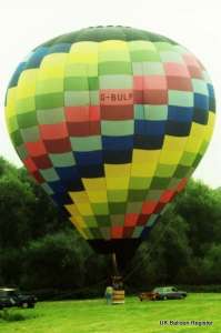 G-BULP hot air balloon, a Thunder AX9-120 S2, added to the archive 7 September 2026. Photograph by Balloon Spotters Archive