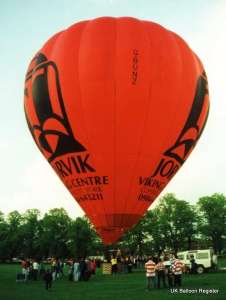 G-BUNZ hot air balloon, a Thunder AX10-180 S2, added to the archive 7 September 2026. Photograph by Balloon Spotters Archive