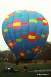 G-BUOC hot air balloon, a Cameron A-210, added to the archive 7 September 2026. Photograph by Balloon Spotters Archive