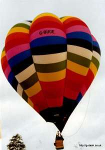 G-BUOE hot air balloon, a Cameron V-90, added to the archive 7 September 2026. Photograph by Balloon Spotters Archive