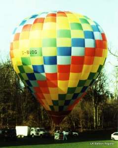 G-BUOG hot air balloon, a Thunder AND Colt Colt 90A, added to the archive 7 September 2026. Photograph by Balloon Spotters Archive