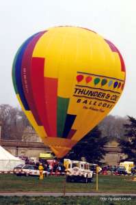 G-BUOT hot air balloon, a Thunder AND Colt Colt 77A, added to the archive 7 September 2026. Photograph by Balloon Spotters Archive