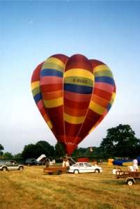 G-BUOX hot air balloon, a Cameron V-77, added to the archive 7 September 2026. Photograph by Balloon Spotters Archive