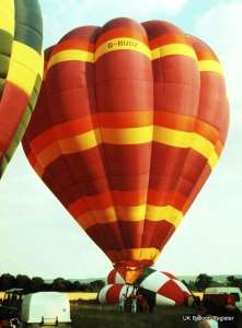 G-BUOZ hot air balloon, a Thunder AX10-180, added to the archive 7 September 2026. Photograph by Balloon Spotters Archive