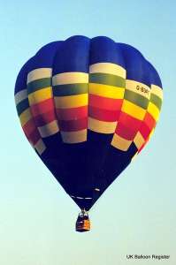 G-BUPT hot air balloon, a Cameron O-105, added to the archive 7 September 2026. Photograph by Balloon Spotters Archive