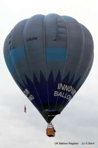 G-BURN hot air balloon, a Cameron O-120, added to the archive 7 September 2026. Photograph by G Bann