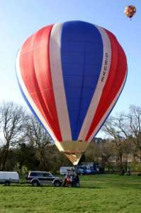 G-BUVE hot air balloon, a Thunder AND Colt Colt 77B, added to the archive 7 September 2026. Photograph by Balloon Spotters Archive