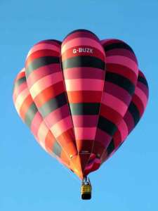 G-BUZK hot air balloon, a Cameron V-77, added to the archive 7 September 2026. Photograph by G Bann