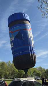 Jar hot air balloon G-BVBJ, a Thunder AND Colt Colt Flying Coffee JAR (coffee, maxwell house, drink). Photograph by Dave